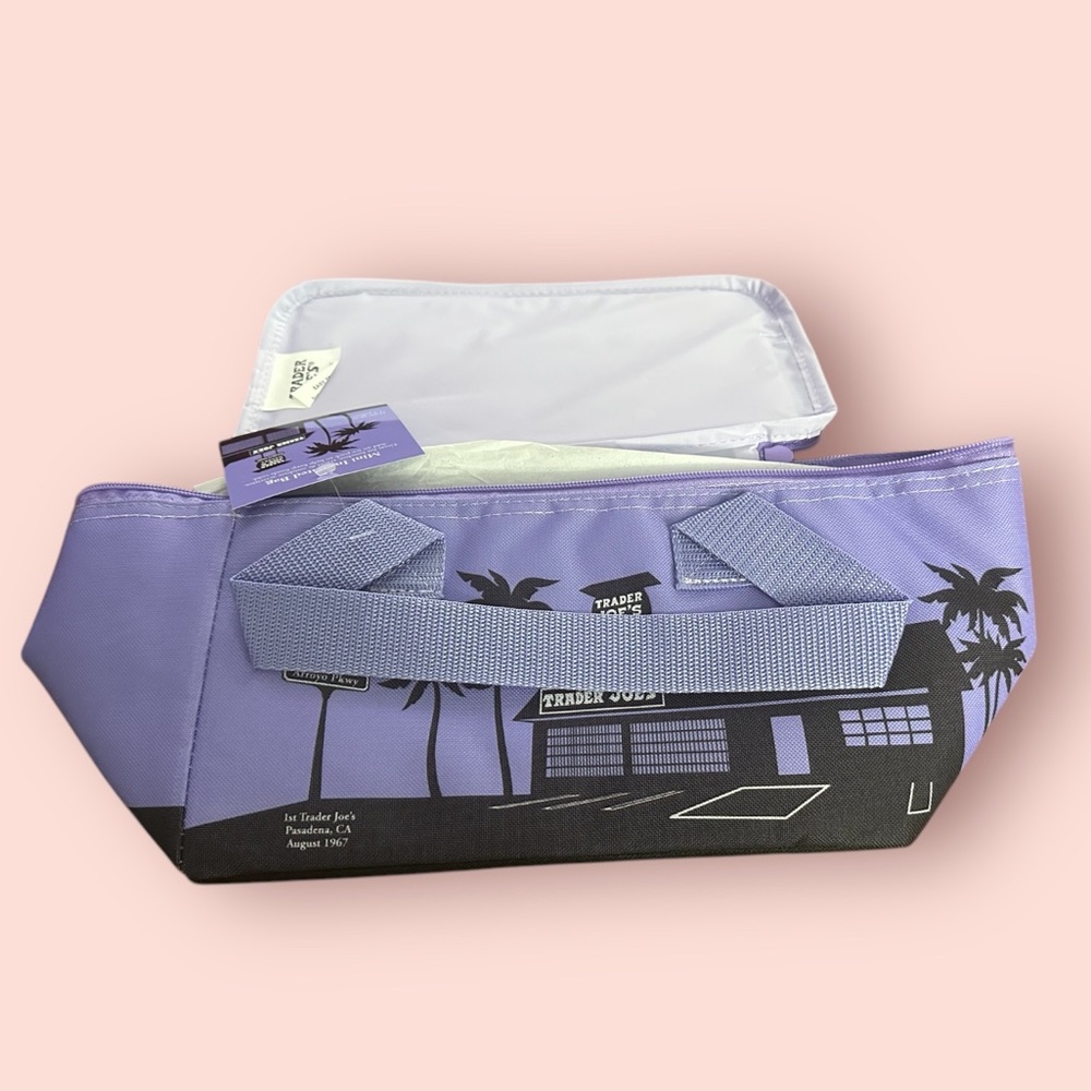 Trader Joe's Purple Insulated Tote Bag